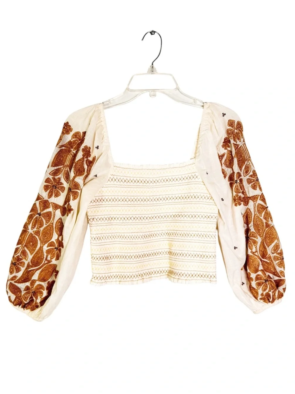 Anthropologie cotton embroidered